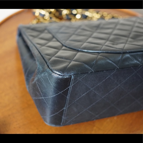 CHANEL Maxi Jumbo XL CC Classic Flap Vintage Authentic - Picture 12 of 16